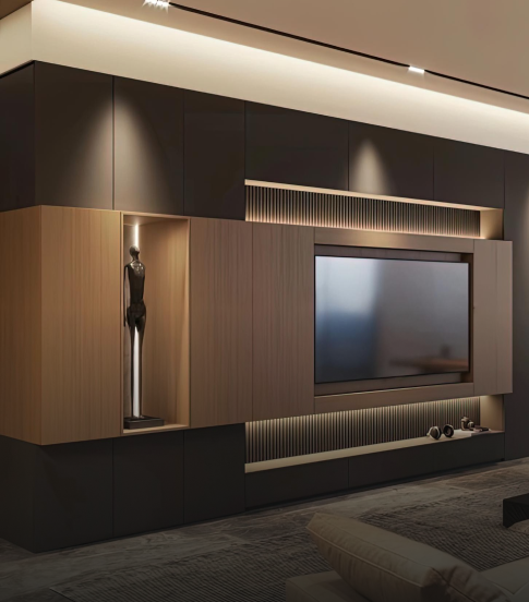 Entertainment unit with TV